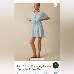 Chambray Short Sleeve Dress xs